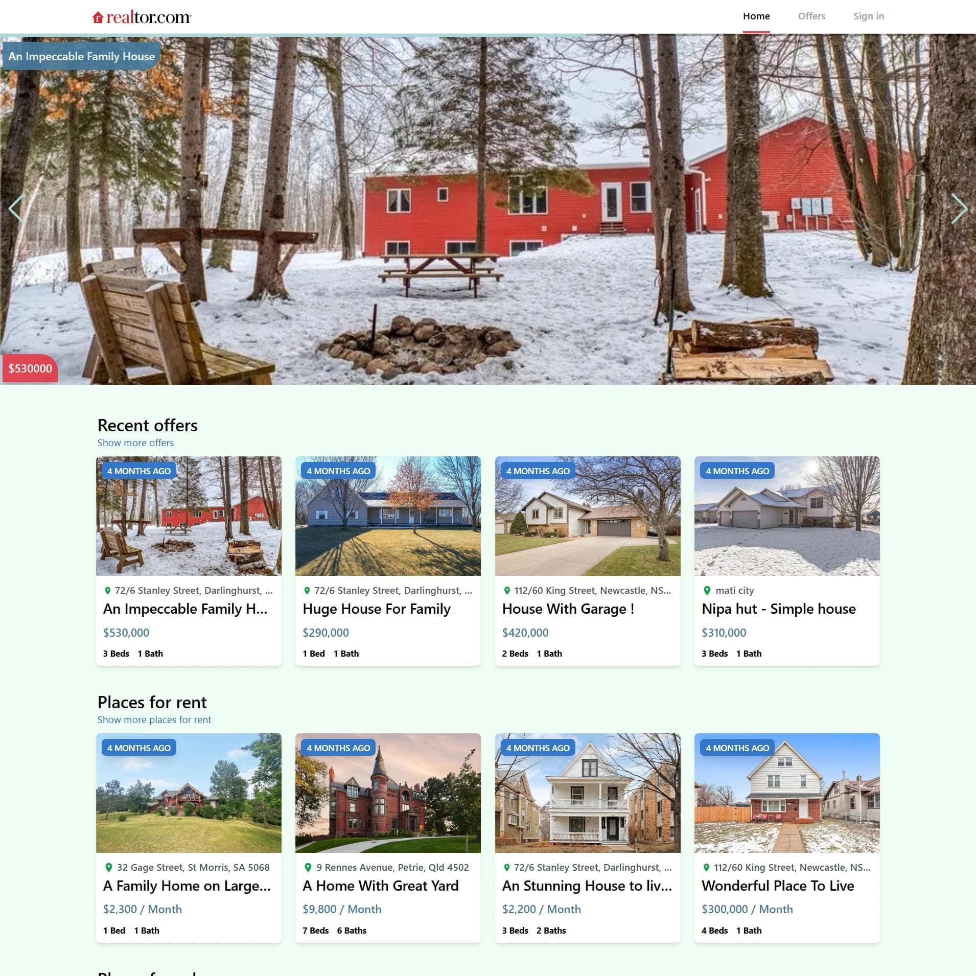 Realtor — Real Estate Platform